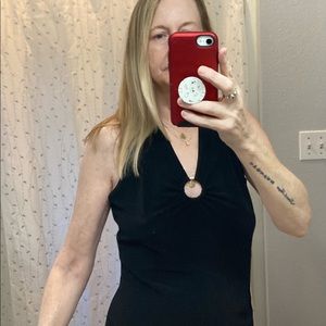 INC black halter top in size L